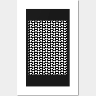 Black White Petals Pattern Posters and Art